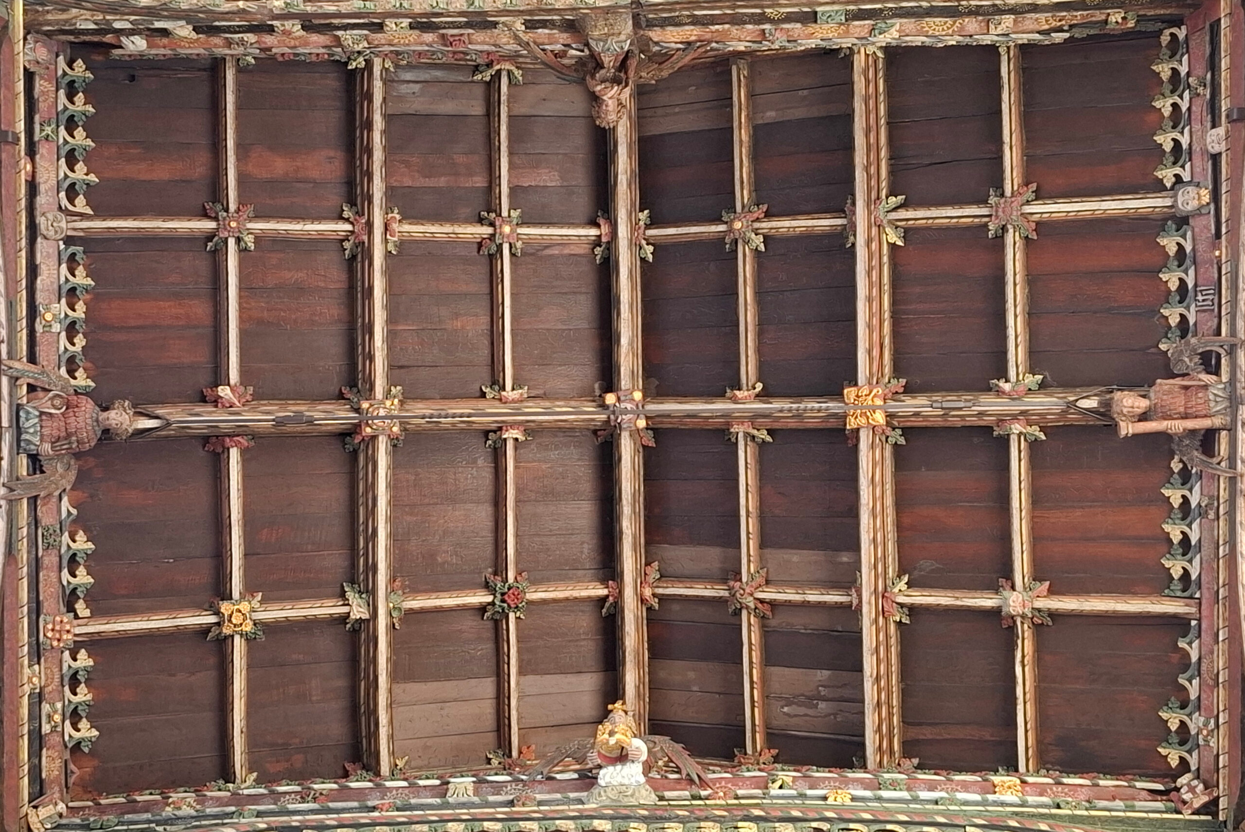 Central Aisle Bay CA1 ceiling, west at the top