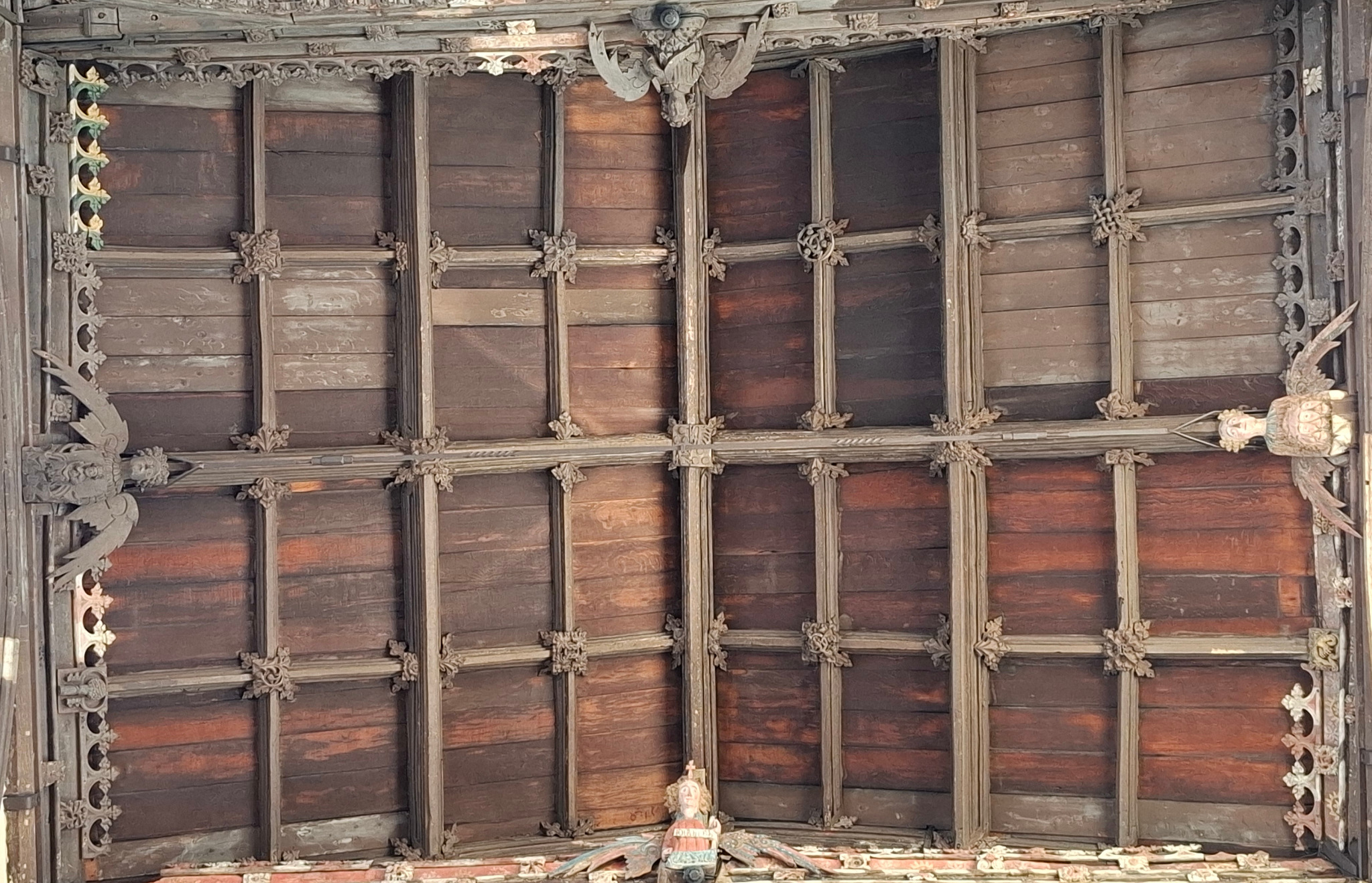 Central Aisle Bay CA2 ceiling, west at the top