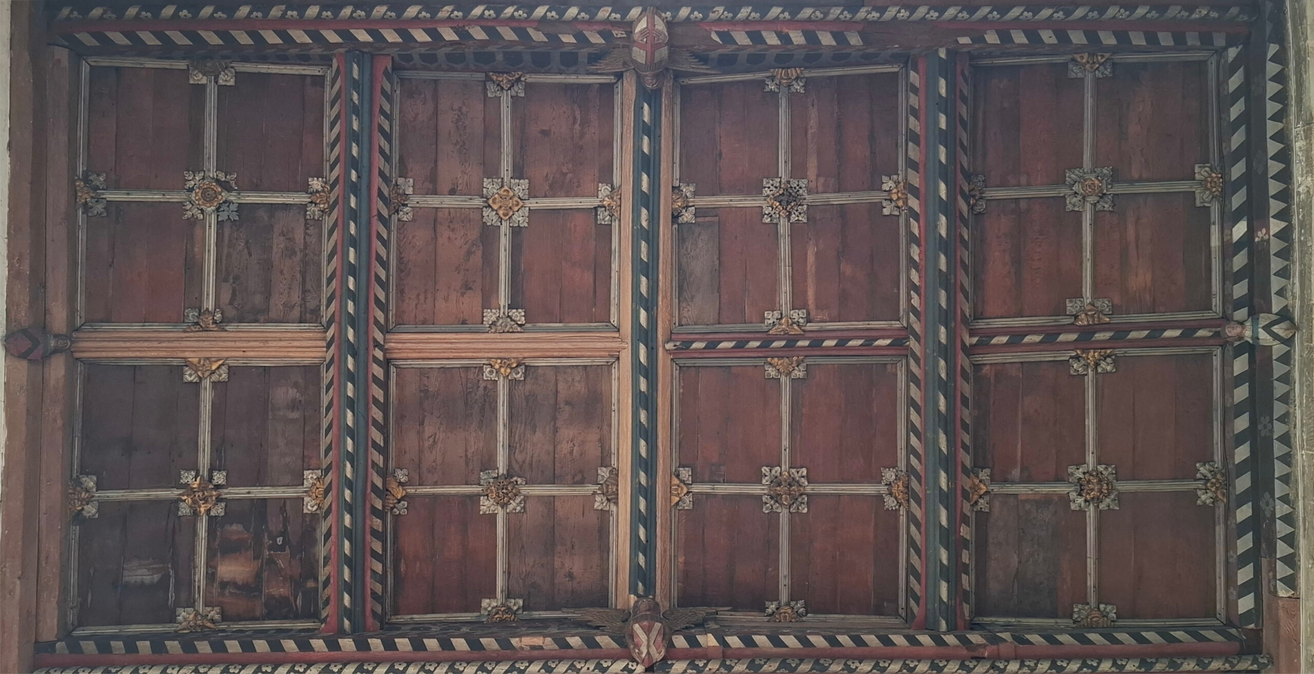 North Aisle Bay NA7 ceiling, west at the top